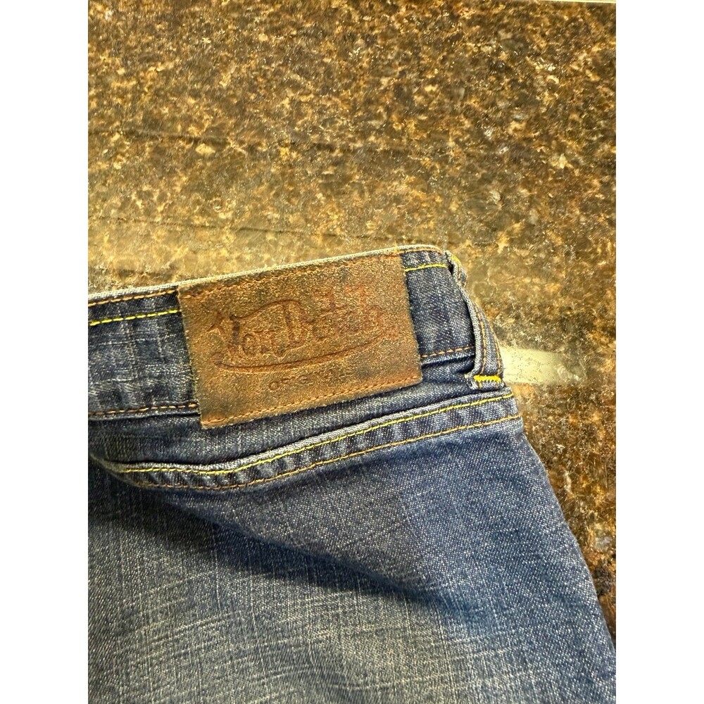 Vintage Y2K Original Von Dutch Low Rise Jeans Graphic Flare EUC Size 26 - Picture 9 of 9